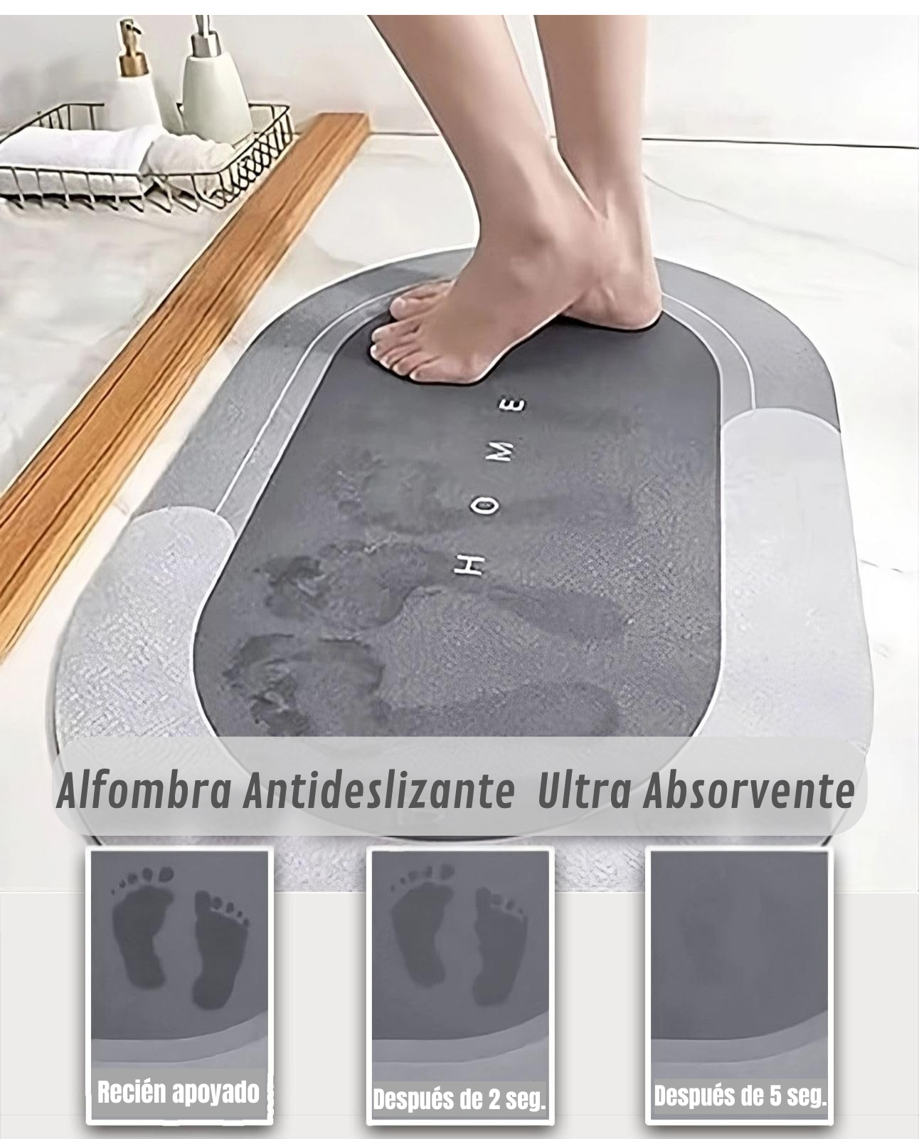 Alfombra Absorbente De Secado Rápido